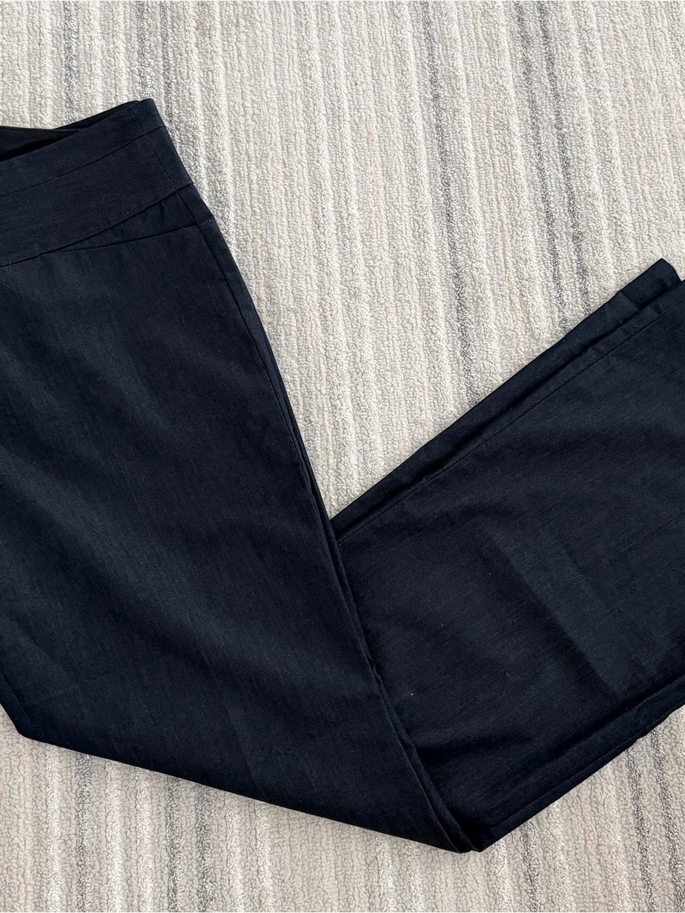 Express Editor Pants Women's 6R Navy Heather Bootcut Stretch Work Pants